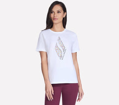 Skechers US | Women Floral Diamond Short Sleeve Tee