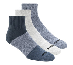 Skechers US | Men|Clothing 3 Pack Men's Colorblock Quarter Socks