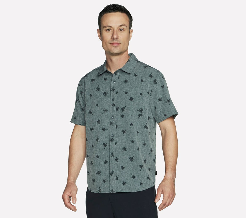 Skechers Sale | Men The GO WALK Air Printed Short Sleeve Shirt