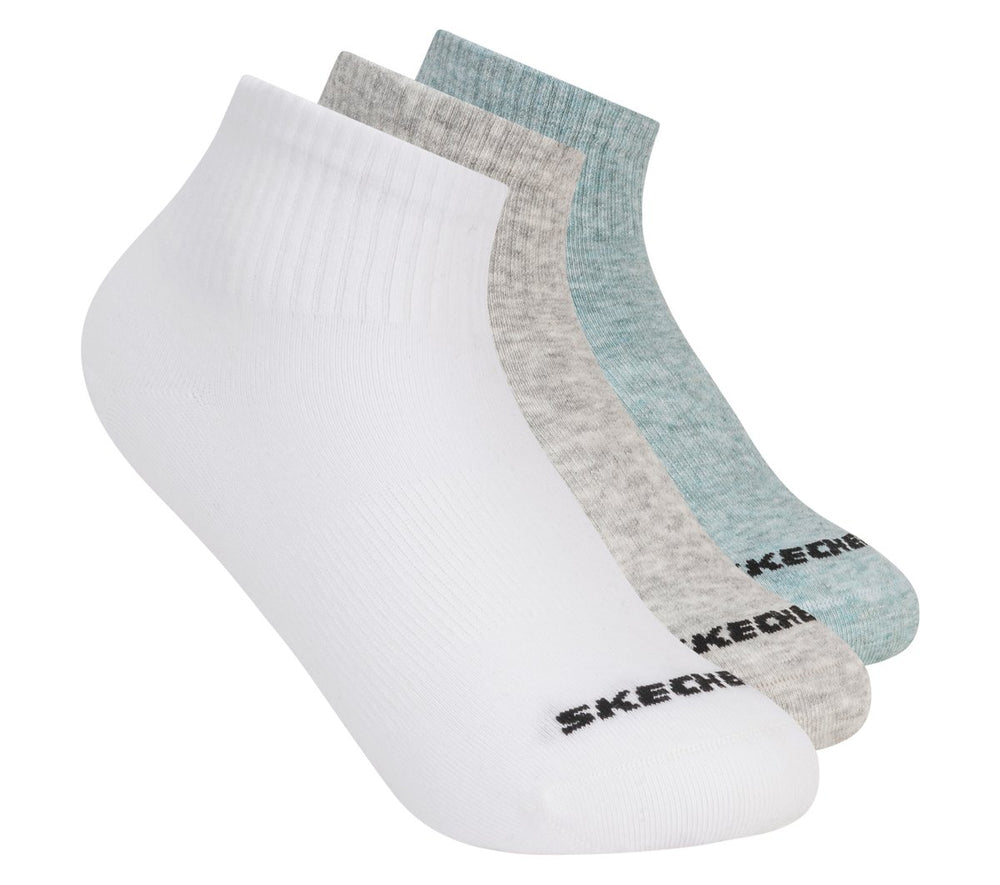 Skechers Outlet | Kids|Clothing 3 Pack Boys' Quarter Crew Cotton Socks