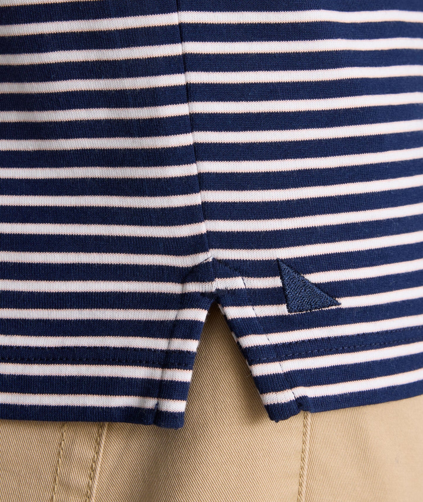 UNTUCKit Striped Jersey Performance Polo Navy Stripe