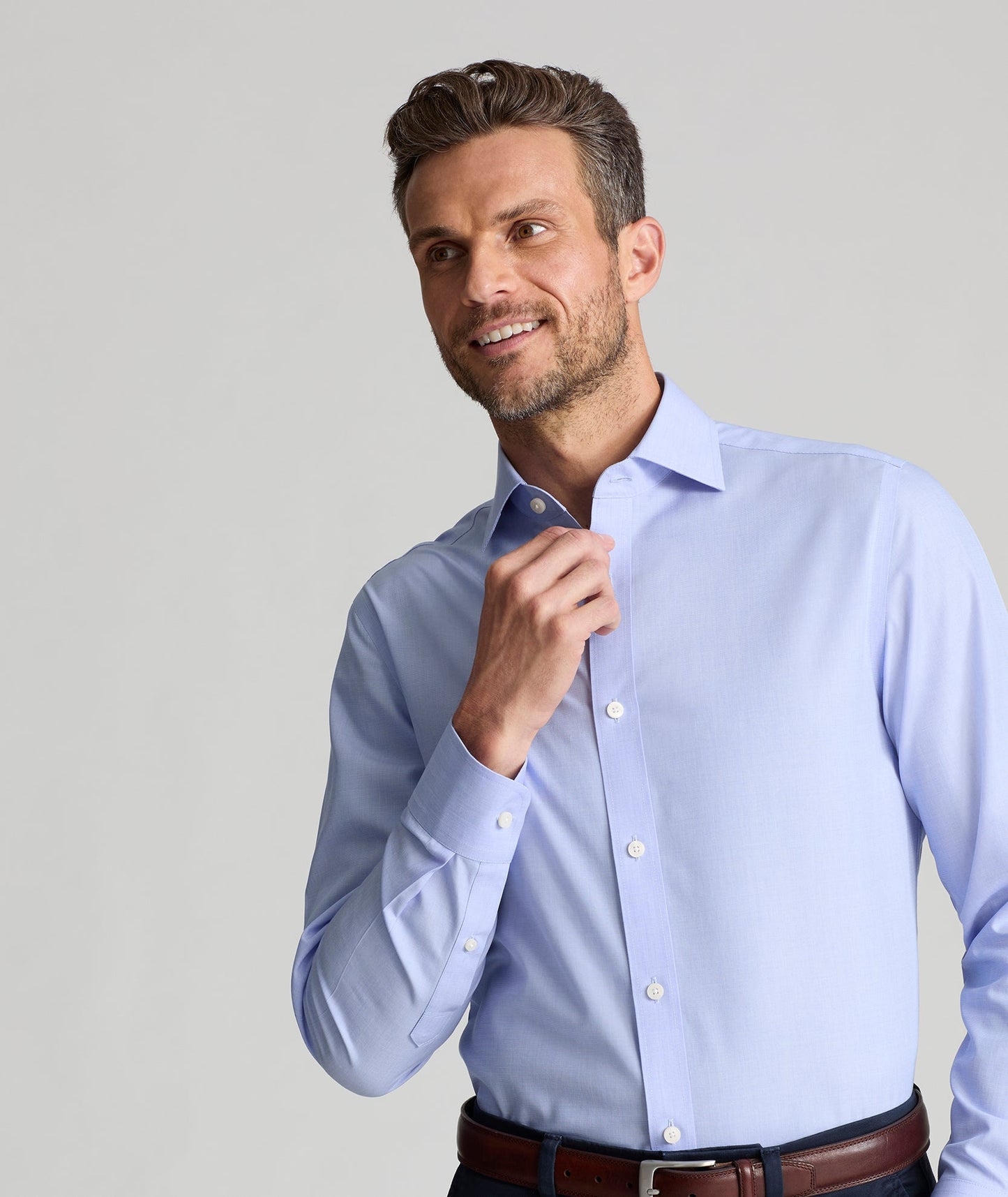UNTUCKit Wrinkle-Free Dress Shirt Light Blue | For Occasions When You Can't Untuck