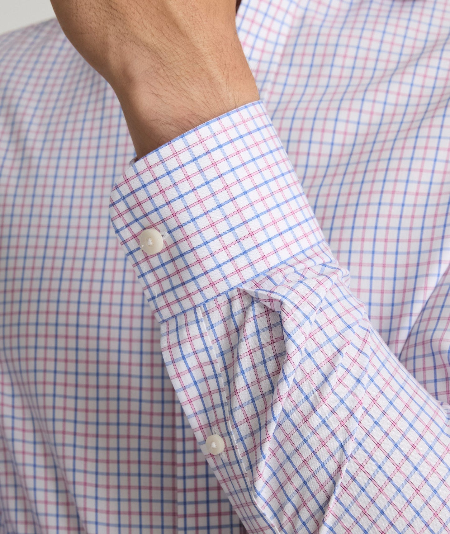 UNTUCKit Wrinkle-Free Dress Shirt Pink & Blue Check | For Occasions When You Can't Untuck