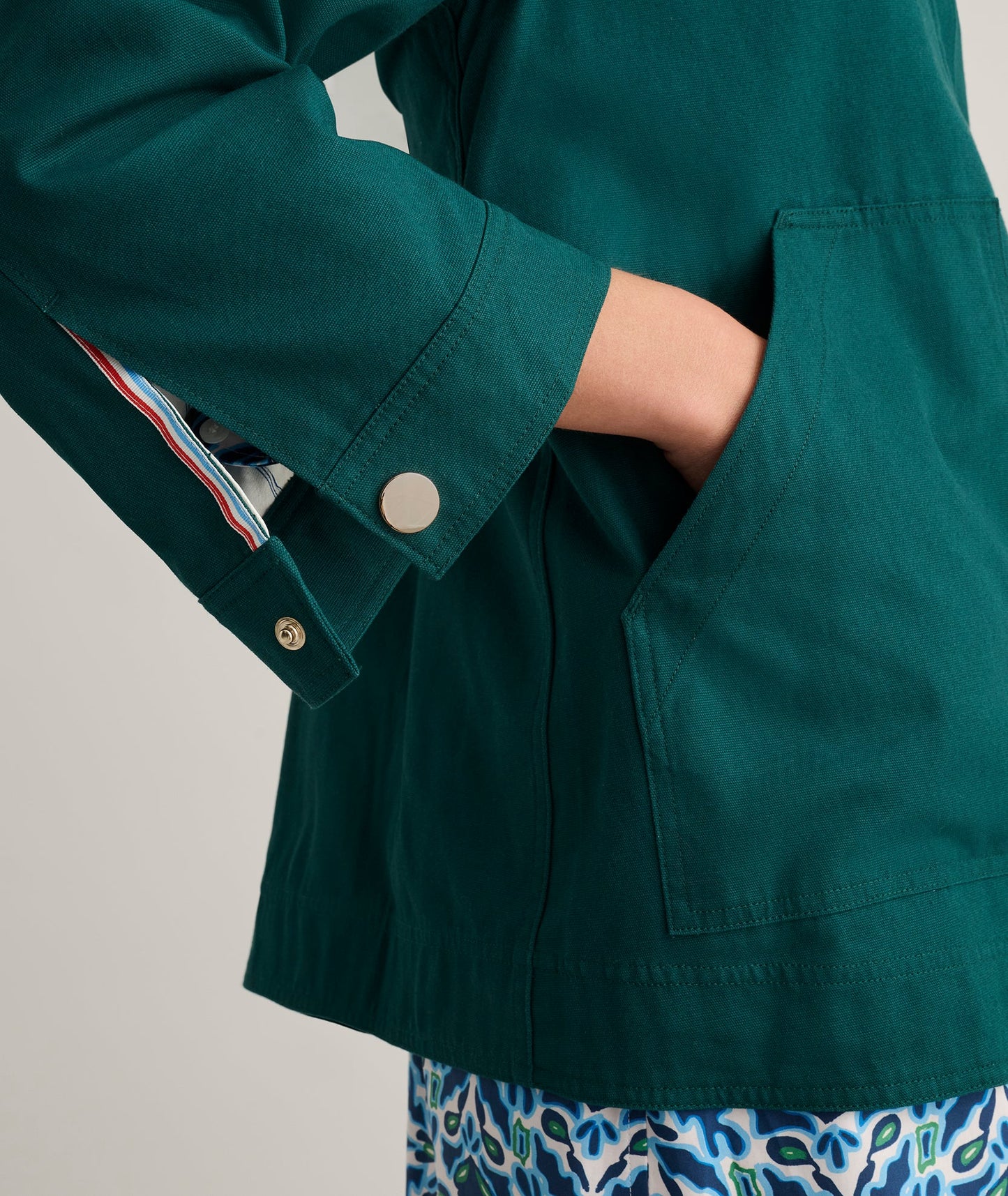 UNTUCKit Cotton Canvas Logan Jacket Teal