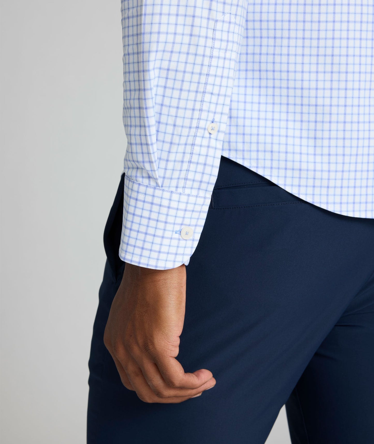 UNTUCKit Performance Northcliffe Shirt Light Blue & Purple Check | Northcliffe