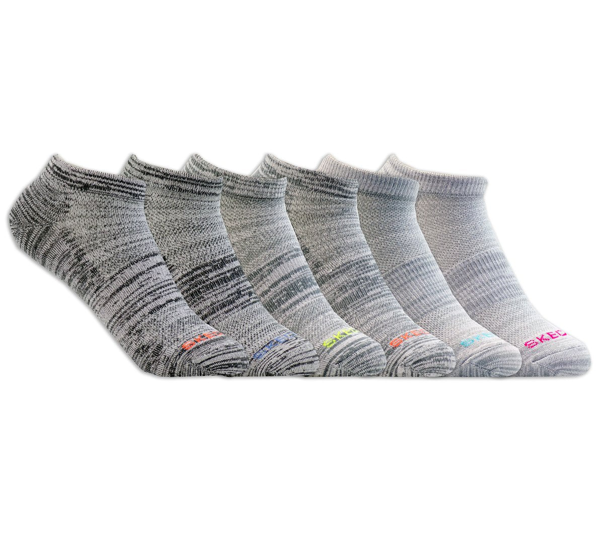 Skechers Sale | Women|Clothing 6 Pack Women's Low Cut Sport Stripe Socks