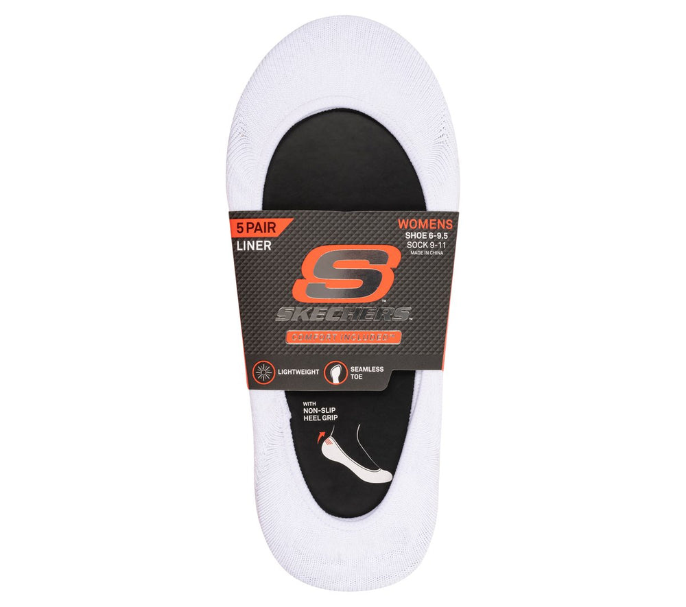 Skechers US | Women|Clothing 5 Pack Non Terry Solid Liner Socks