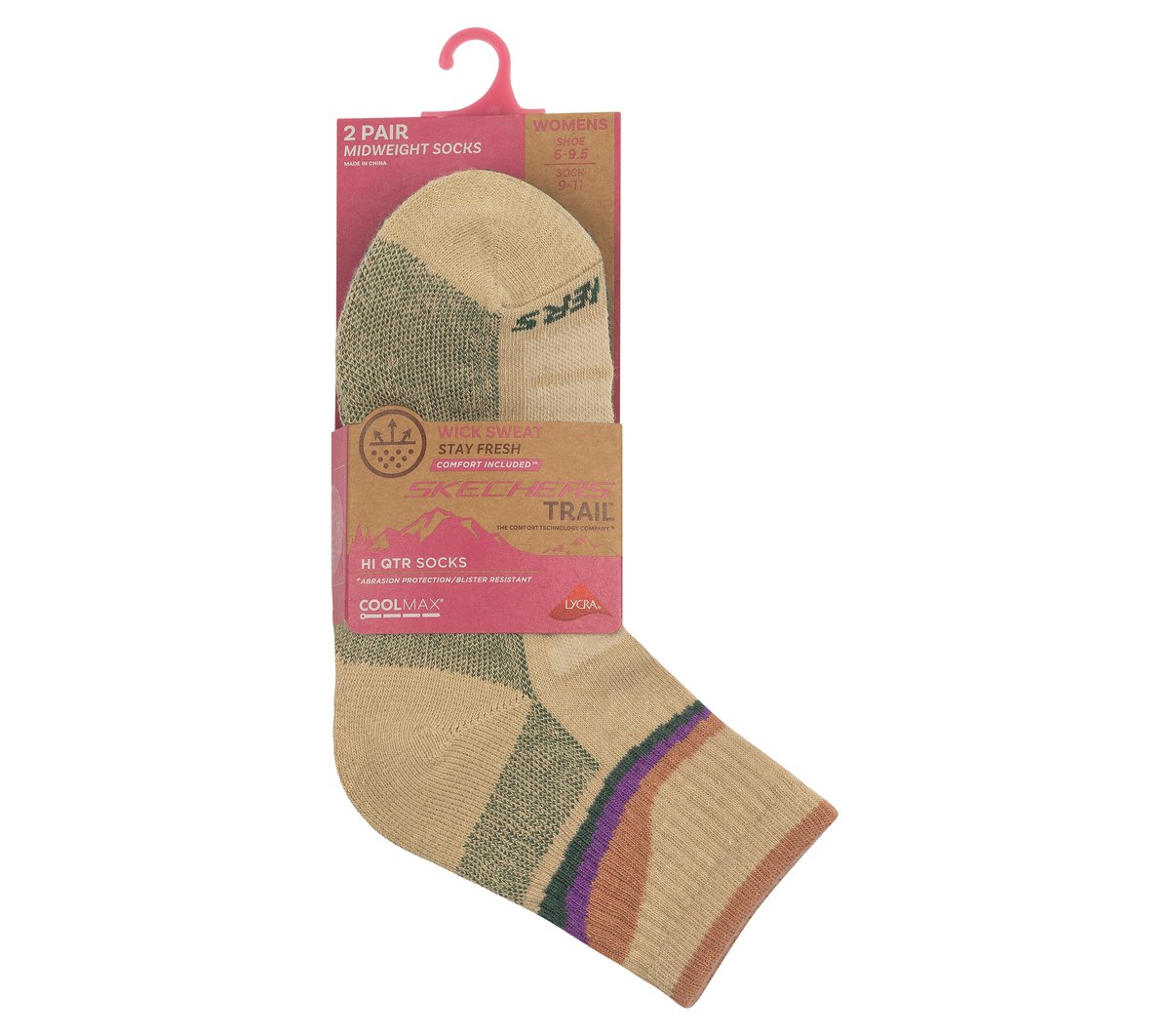 Skechers US | Women|Clothing 2 Pack Women's Trail Quarter Socks