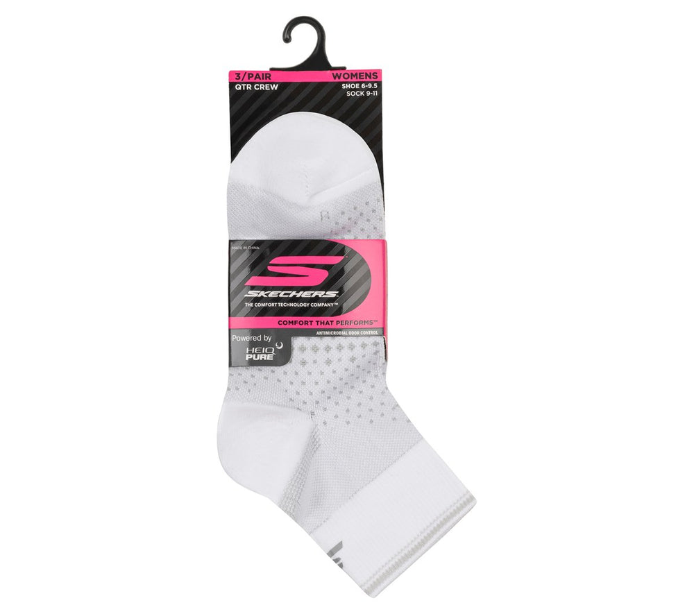 Skechers Online | Women|Clothing 3 Pack Women's Reflective Performance Quarter Socks