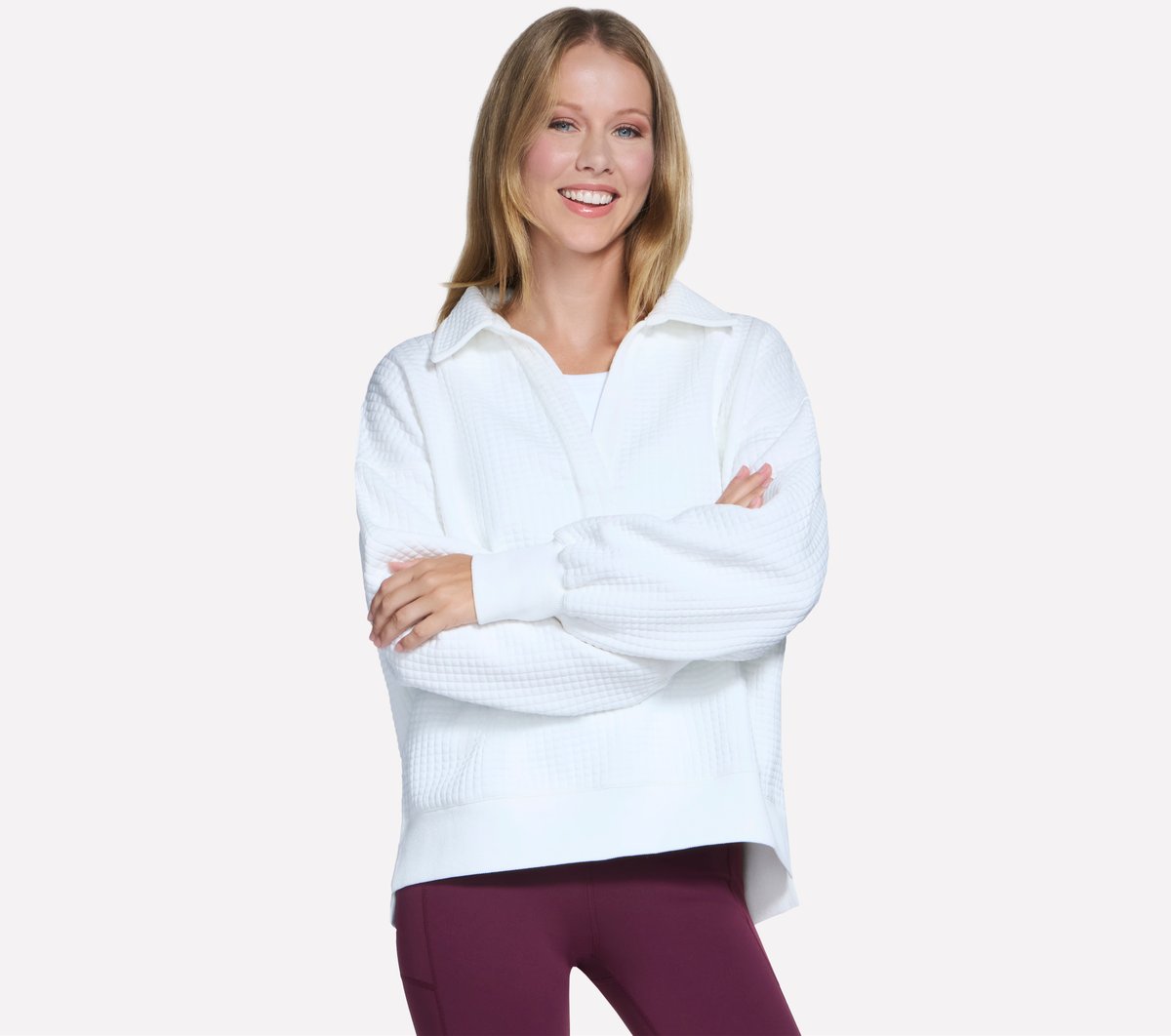Skechers Sale | Women Downtown Cozy Fit Collared Long Sleeve