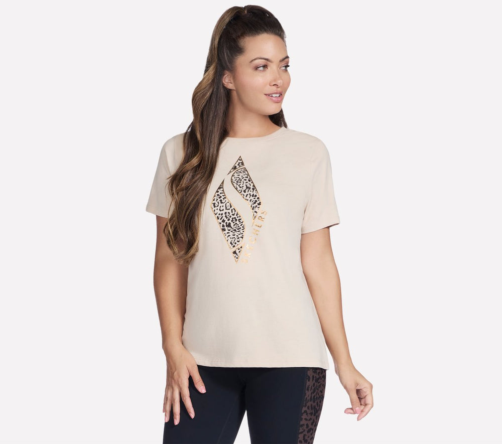 Skechers For sale | Women Diamond Cheetah Short Sleeve Tee