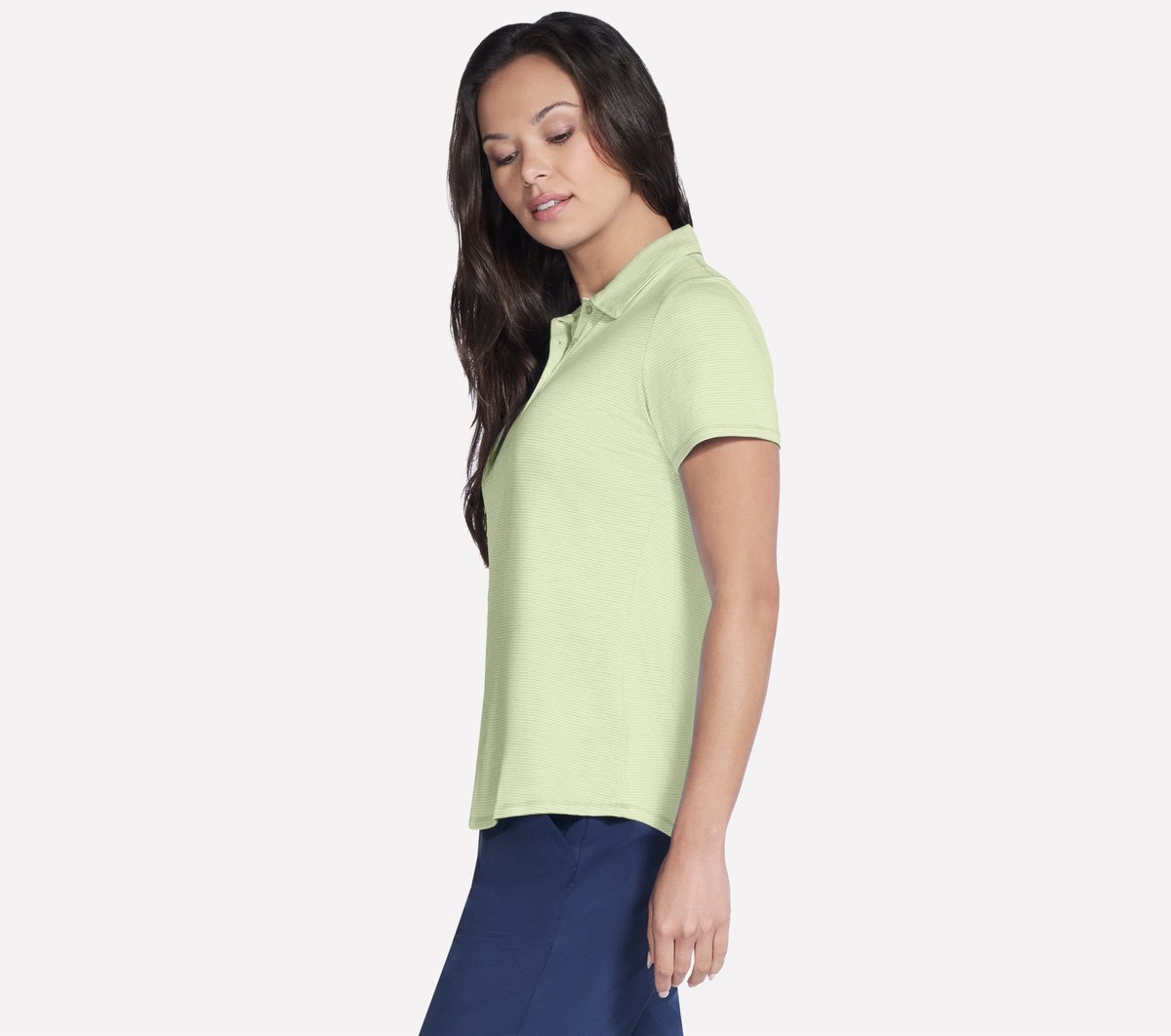 Skechers For sale | Women Short Sleeve On The Green Striped Polo