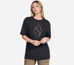 Skechers Online | Women Gold Splatter Diamond Short Sleeve Tee