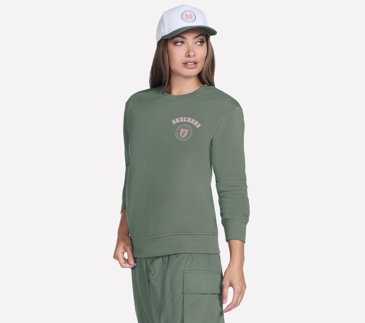 Skechers For sale | Women Collegiate Crest Crewneck