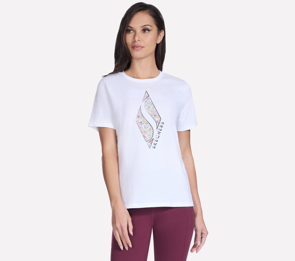 Skechers US | Women Floral Diamond Short Sleeve Tee