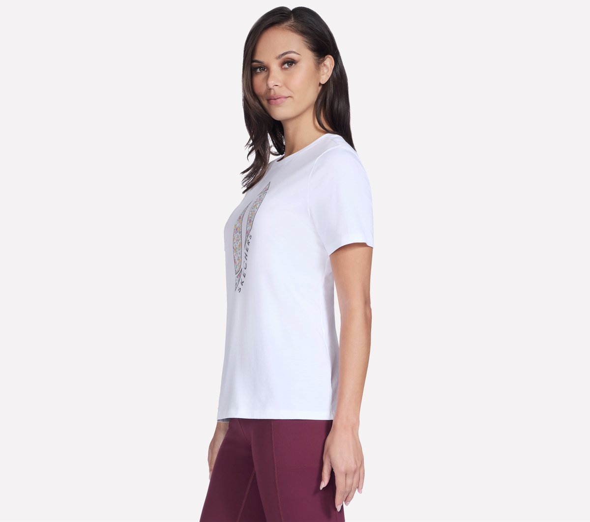 Skechers US | Women Floral Diamond Short Sleeve Tee