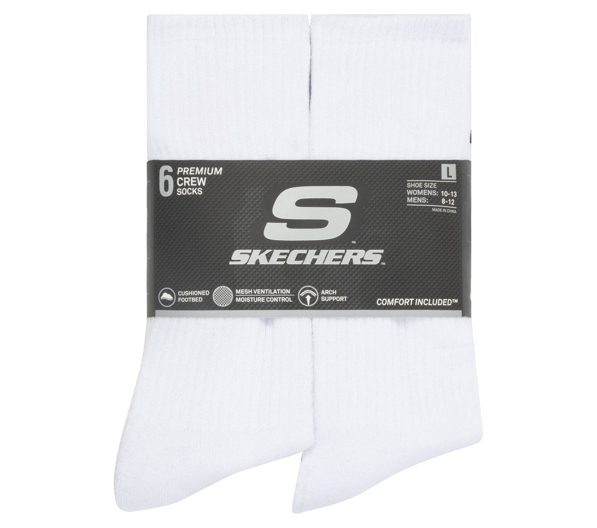 Skechers US | Men|Clothing 6 Pack Large Core Crew Socks
