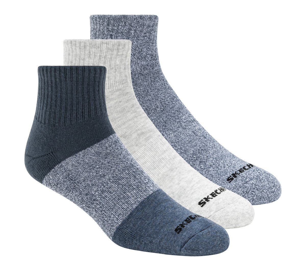 Skechers US | Men|Clothing 3 Pack Men's Colorblock Quarter Socks