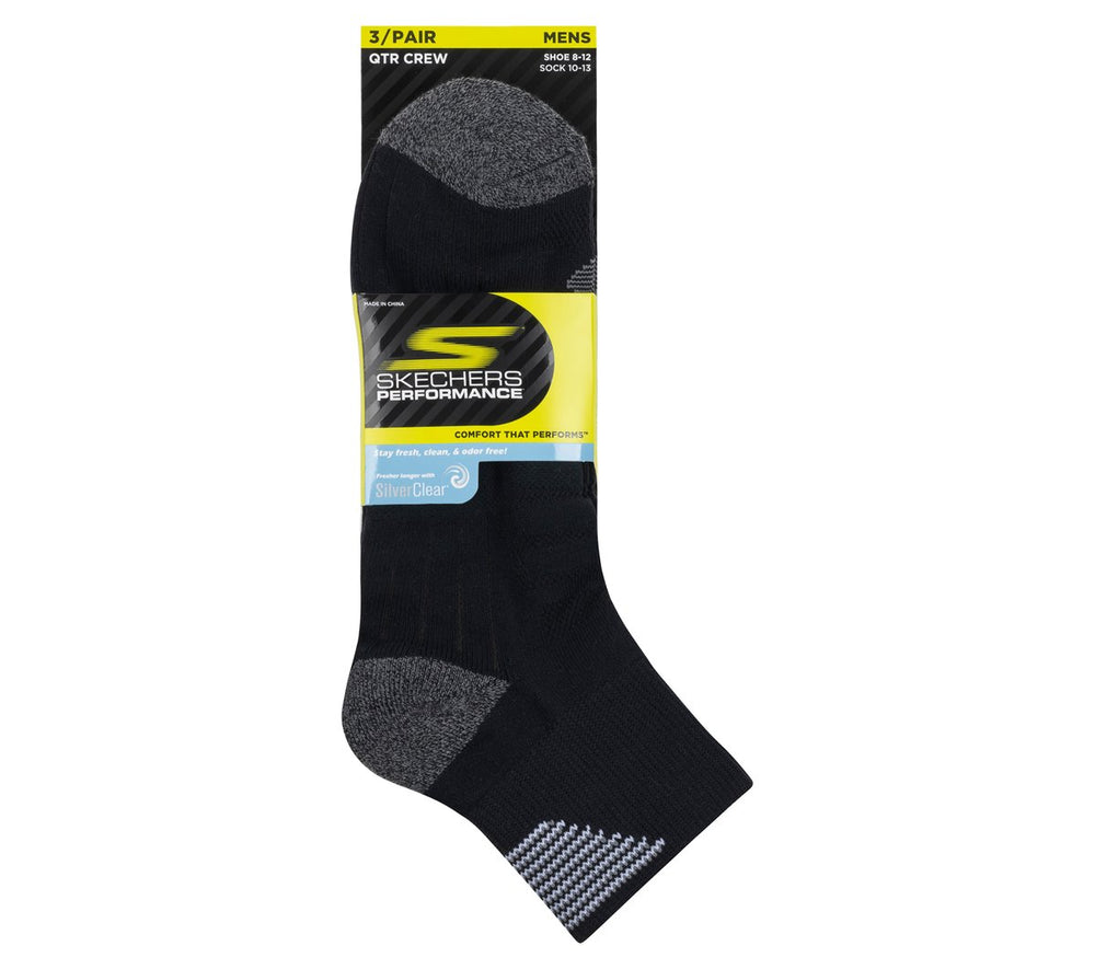 Skechers Discount | Men|Clothing 3 Pack Men's Half Terry Quarter Crew Socks