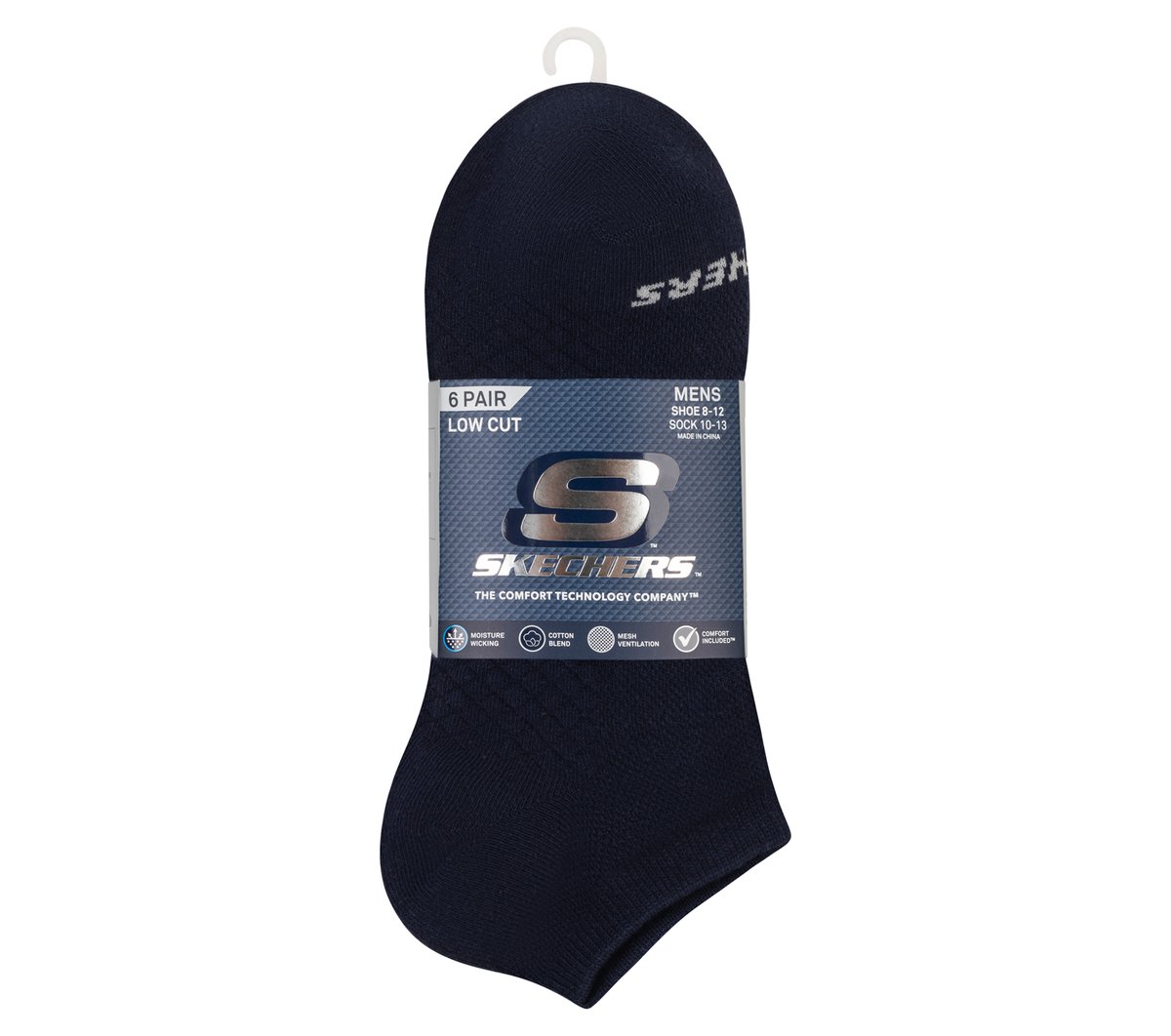 Skechers Outlet | Men|Clothing 6 Pack Men's Low Cut Texture Knit Socks