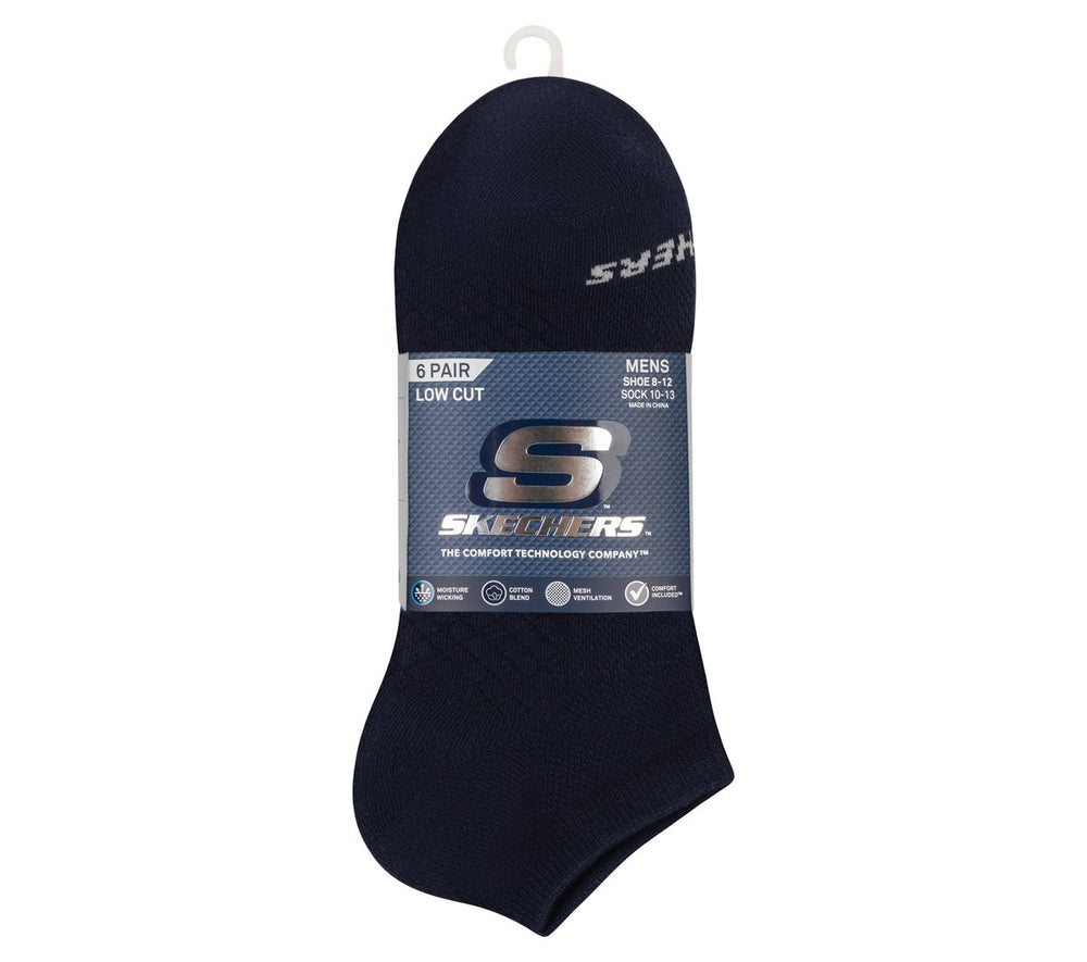 Skechers Outlet | Men|Clothing 6 Pack Men's Low Cut Texture Knit Socks