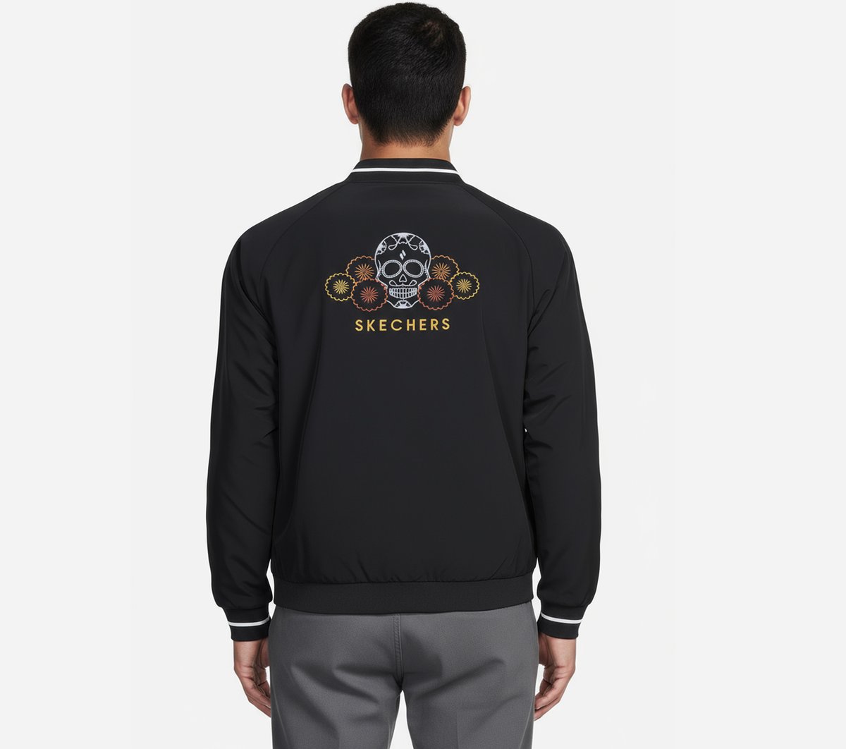 Skechers Outlet | Men Dia de Muertos Bomber Jacket