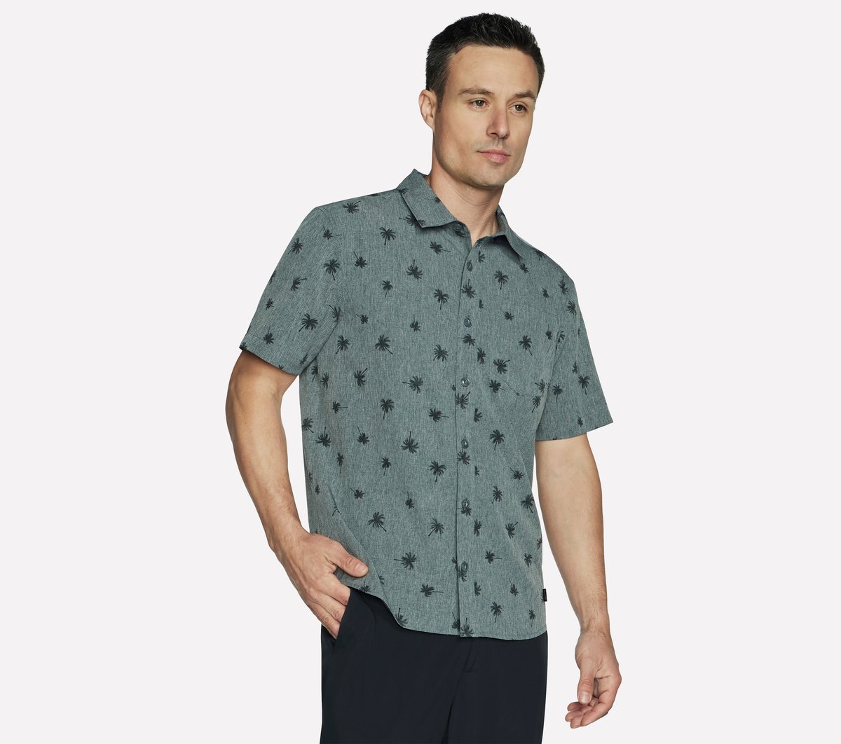 Skechers Sale | Men The GO WALK Air Printed Short Sleeve Shirt