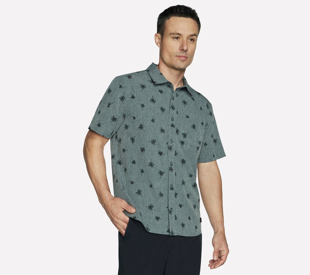 Skechers Sale | Men The GO WALK Air Printed Short Sleeve Shirt