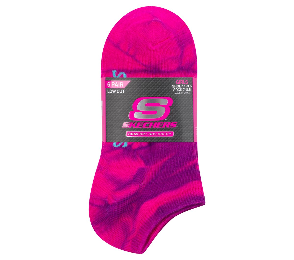 Skechers On sale | Kids|Clothing 6 Pack Girls' Tie Dye Fashion Socks