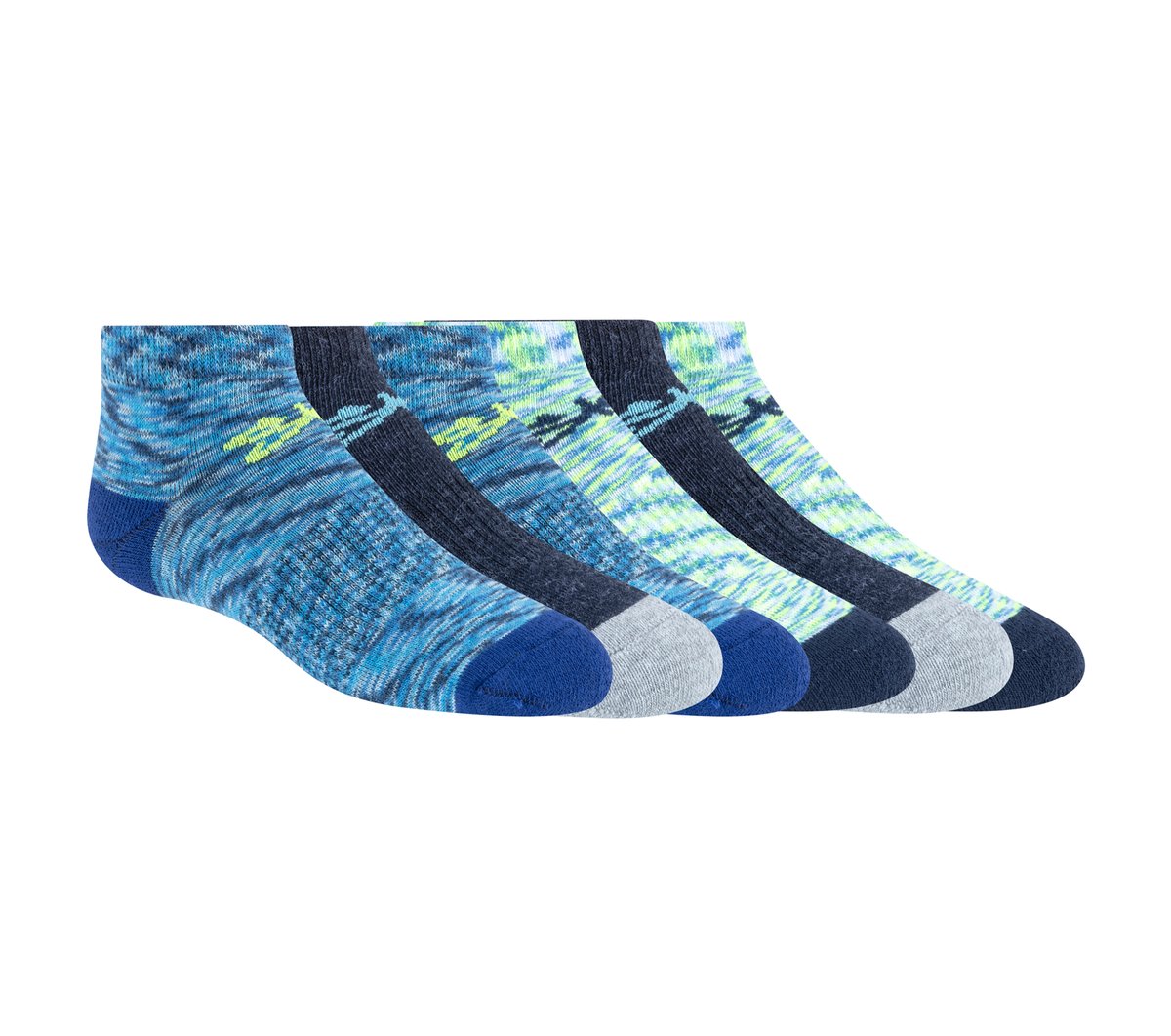 Skechers Online | Kids|Clothing 6 Pack Space Dye Low Cut Socks