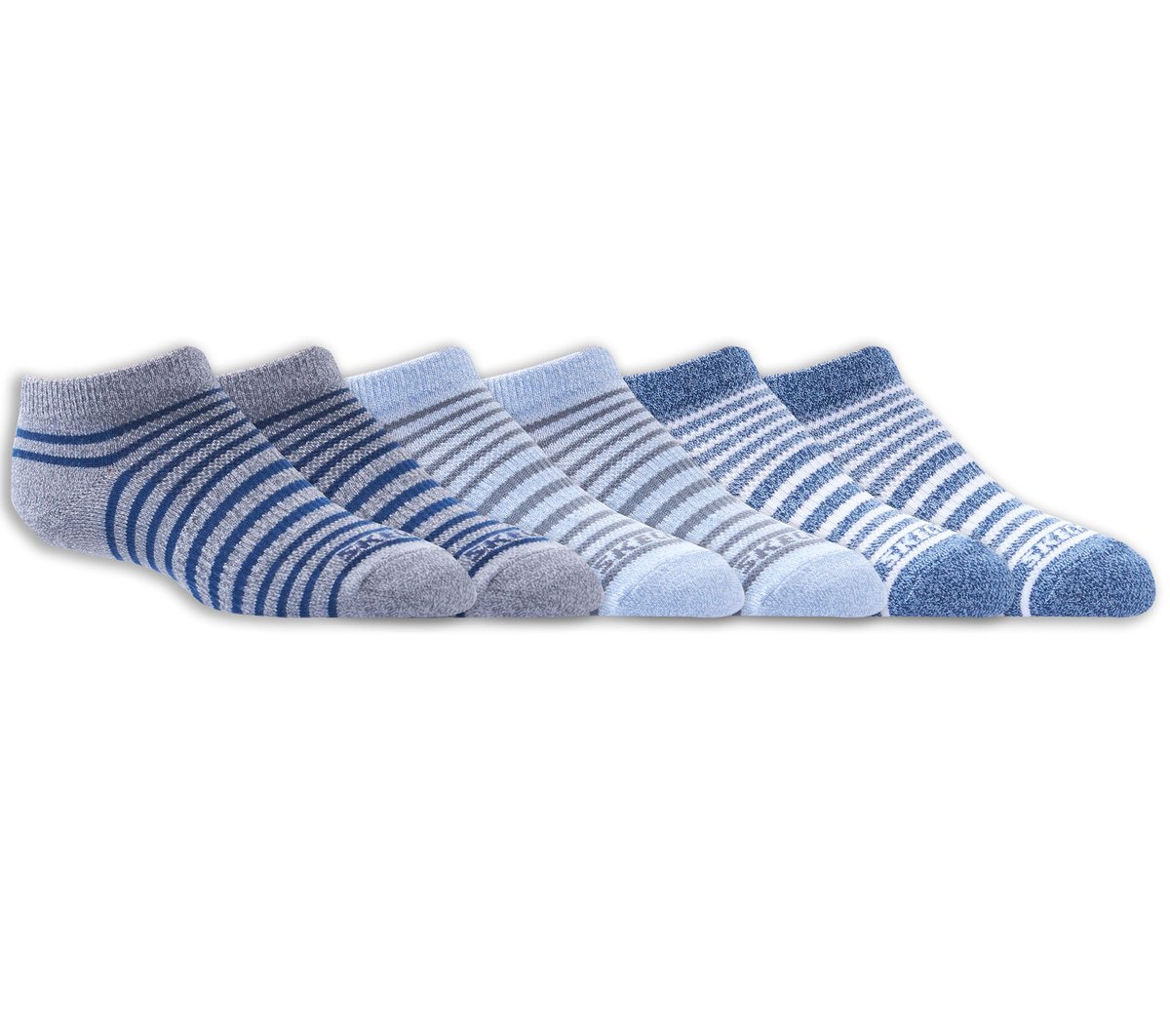 Skechers US | Kids|Clothing 6 Pack Striped No Show Socks