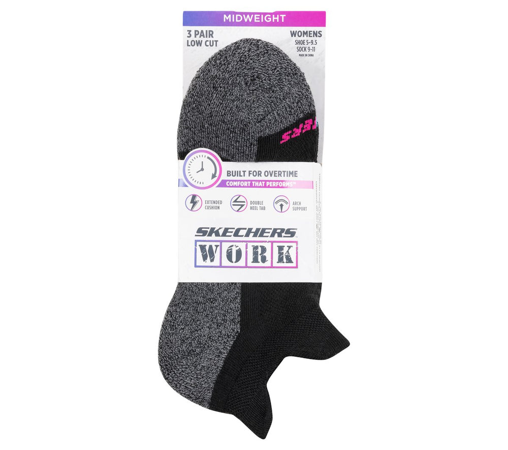 Skechers For sale | Clothing Work: Lowcut Heel Tab Socks - 3 Pack