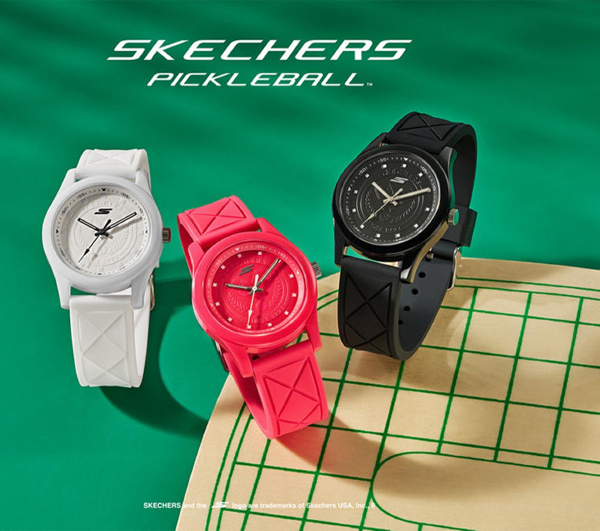 Skechers US | Clothing Pickleball Dial Quilt Watch