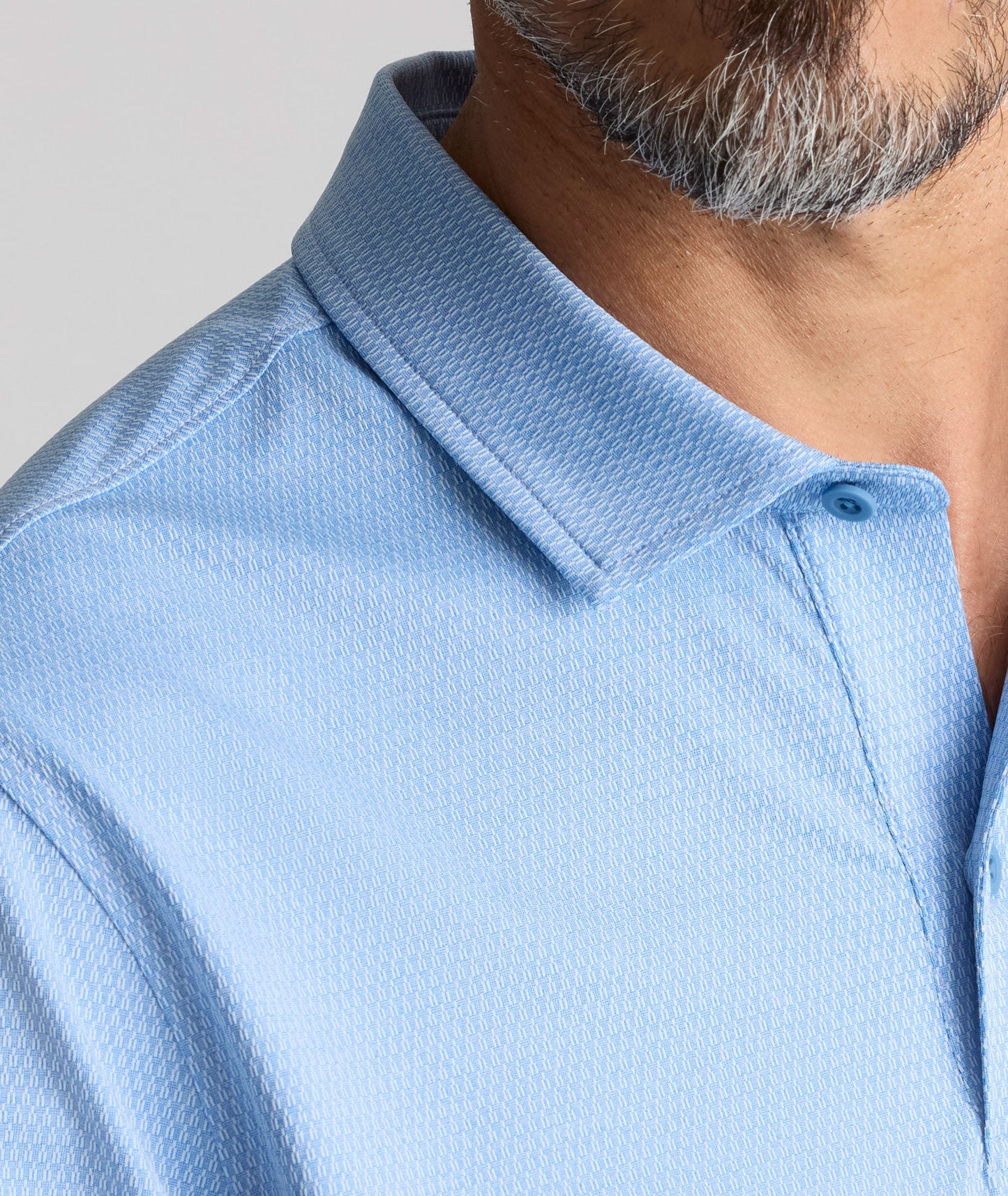 UNTUCKit Textured Performance Polo Light Blue