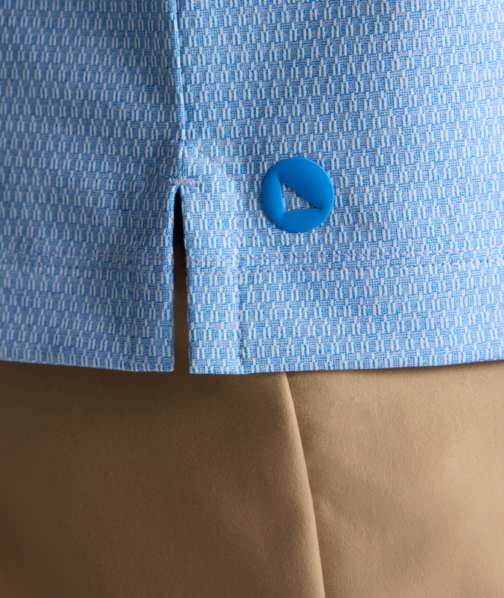 UNTUCKit Textured Performance Polo Light Blue