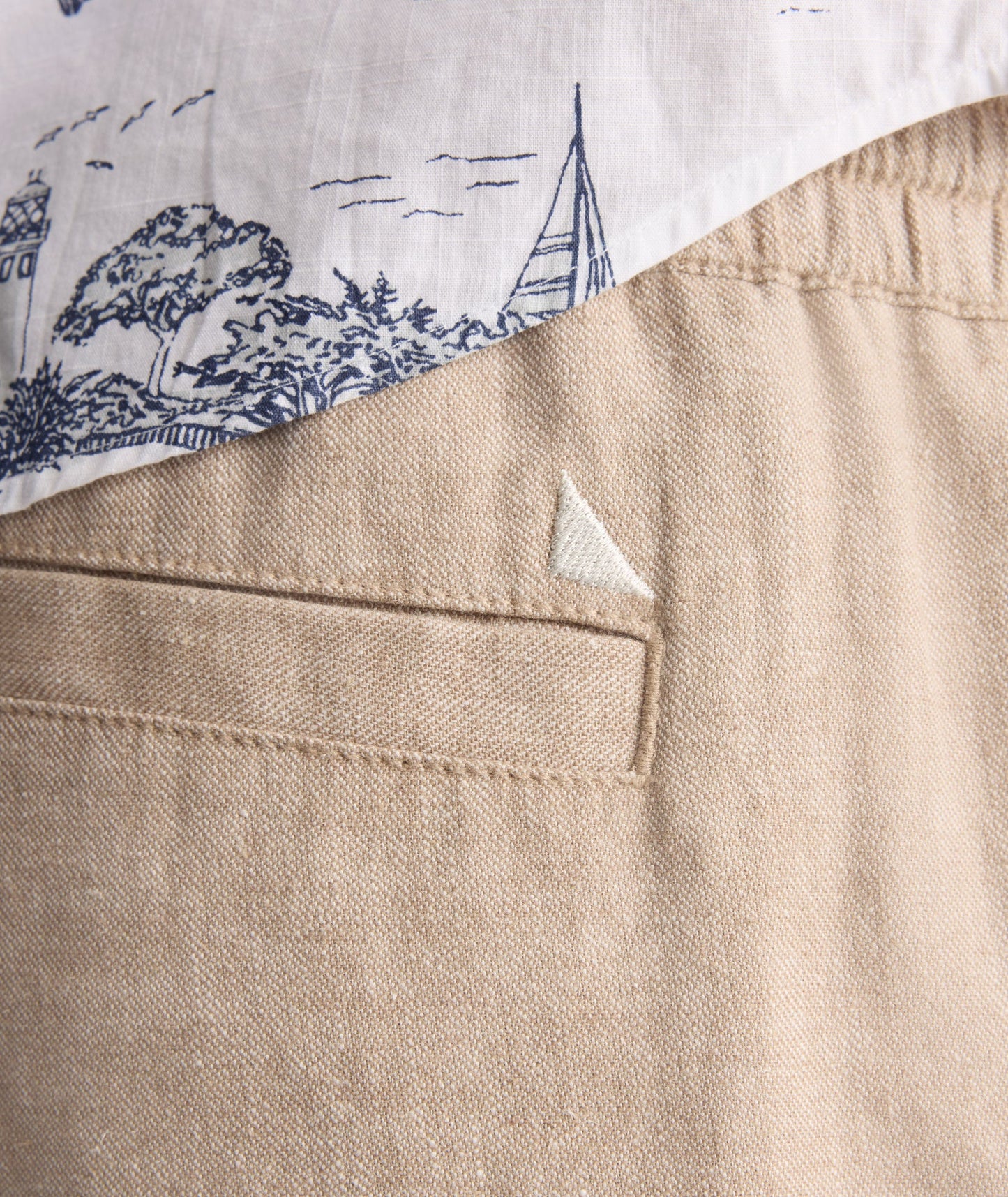 UNTUCKit Linen-Cotton Utility Shorts Tan