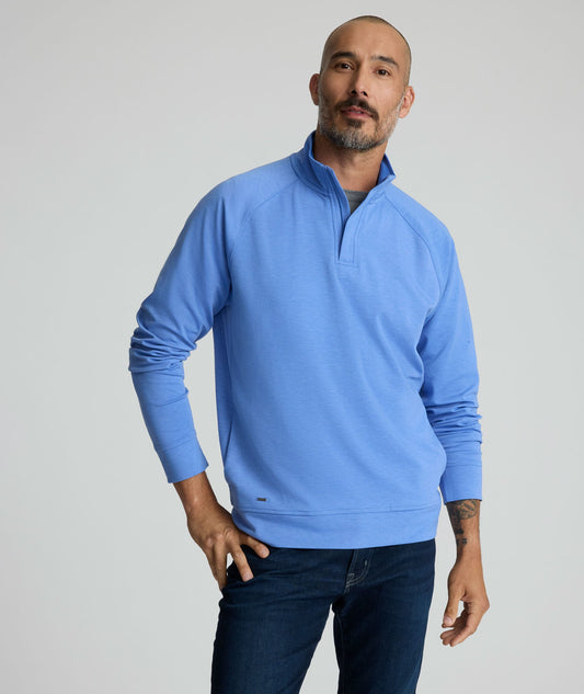 UNTUCKit Performance Mason Quarter-Zip Light Blue