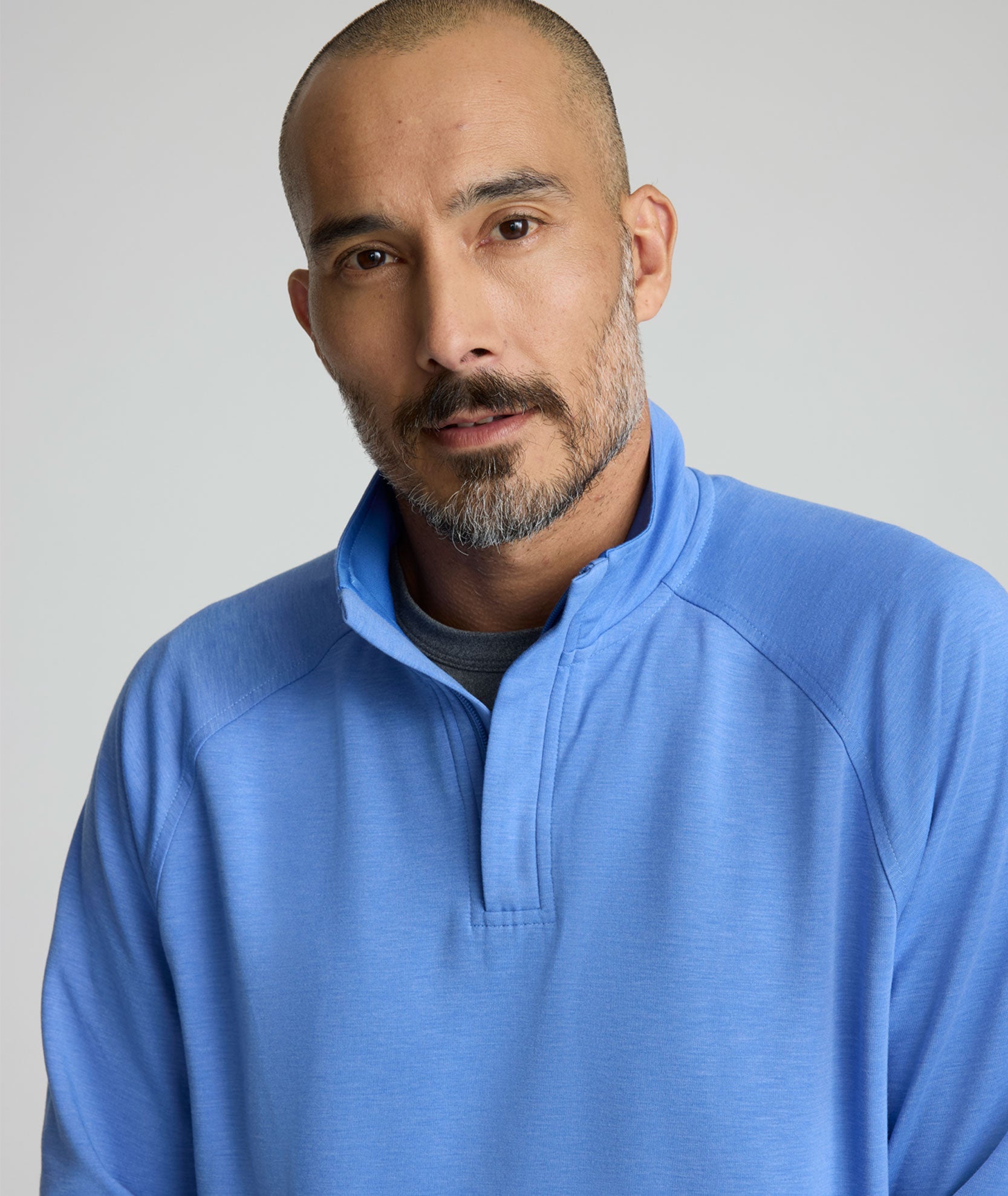 UNTUCKit Performance Mason Quarter-Zip Light Blue