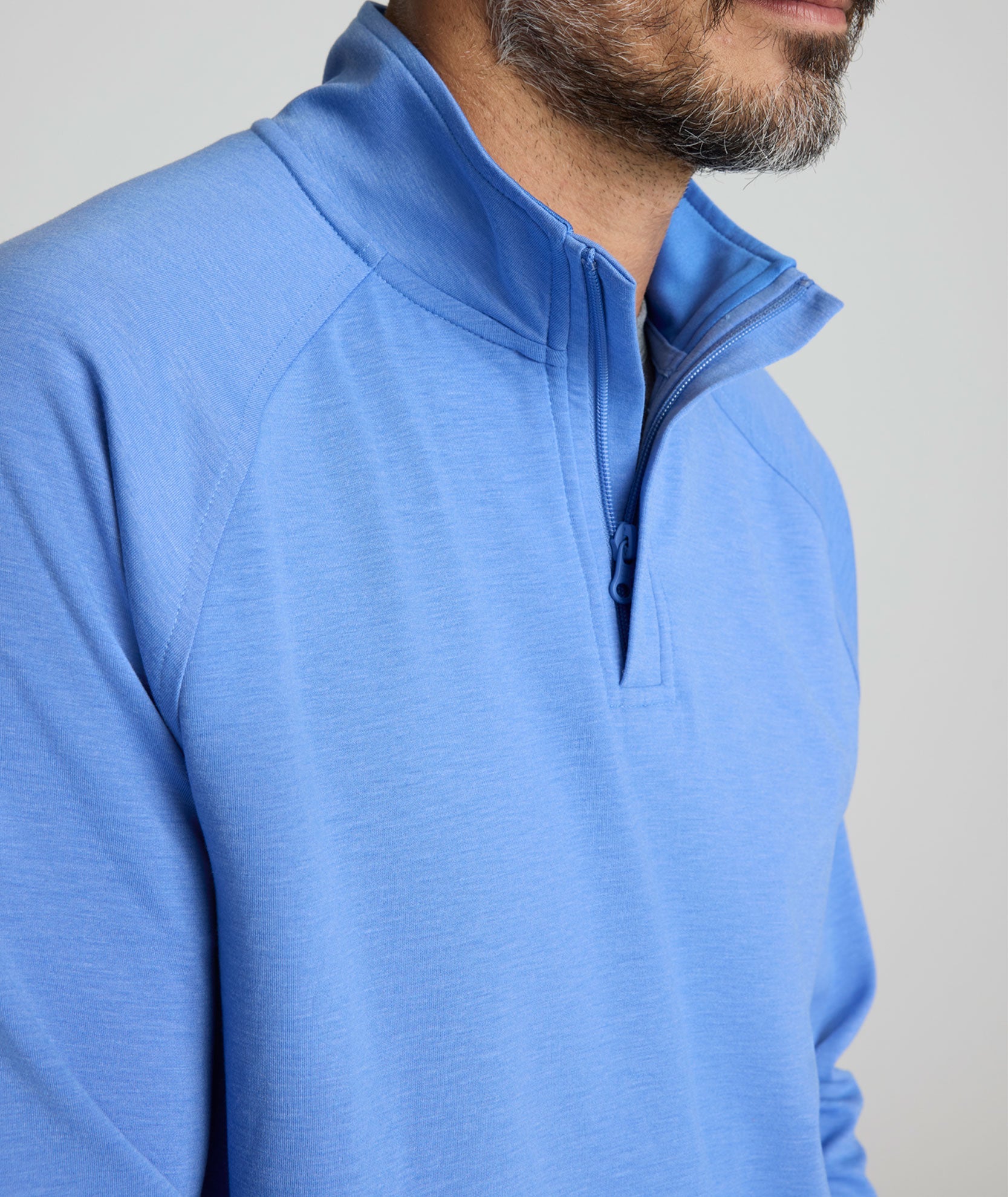 UNTUCKit Performance Mason Quarter-Zip Light Blue