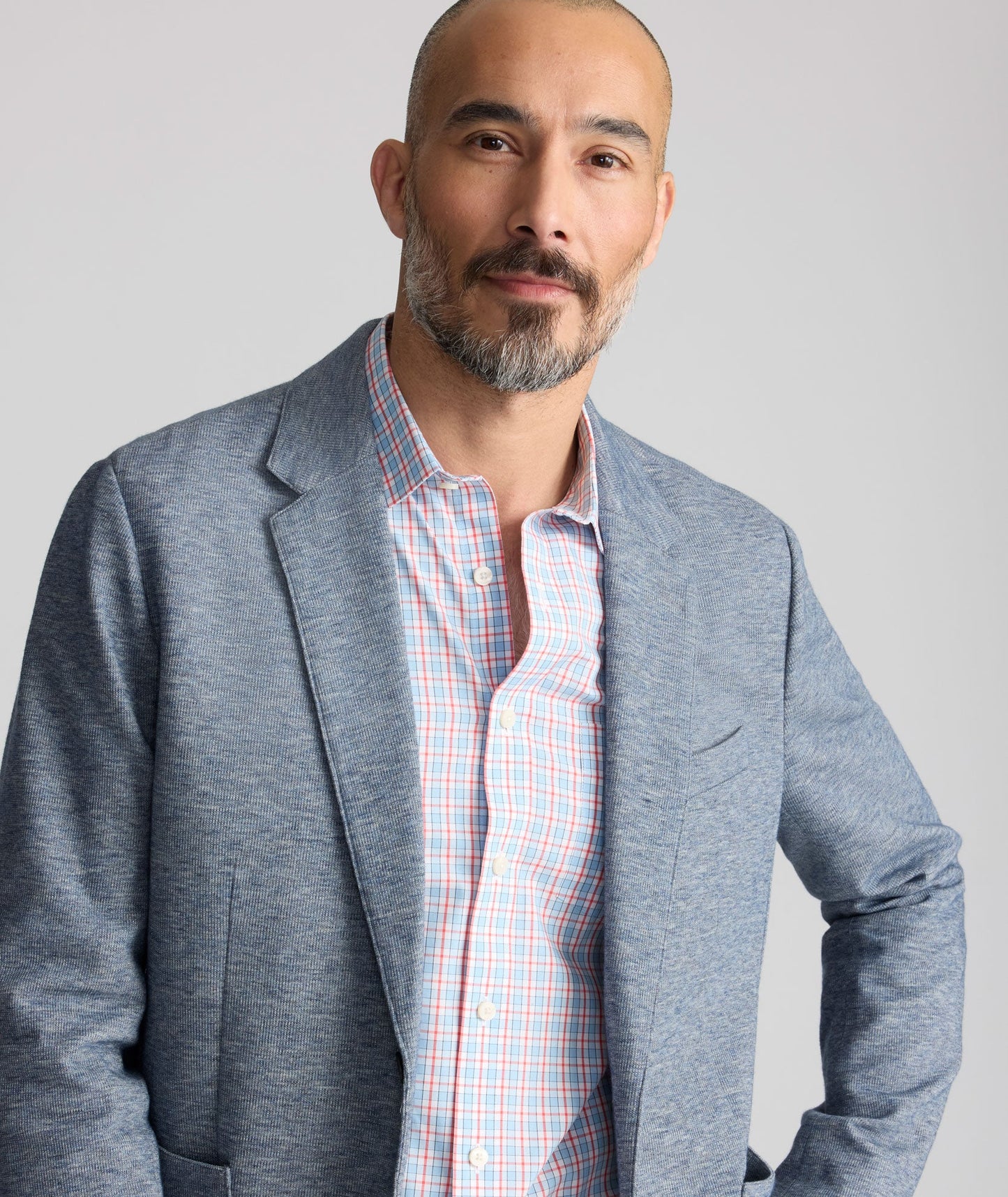 UNTUCKit Italian Cotton-Blend Knit San Oro Sport Coat Blue