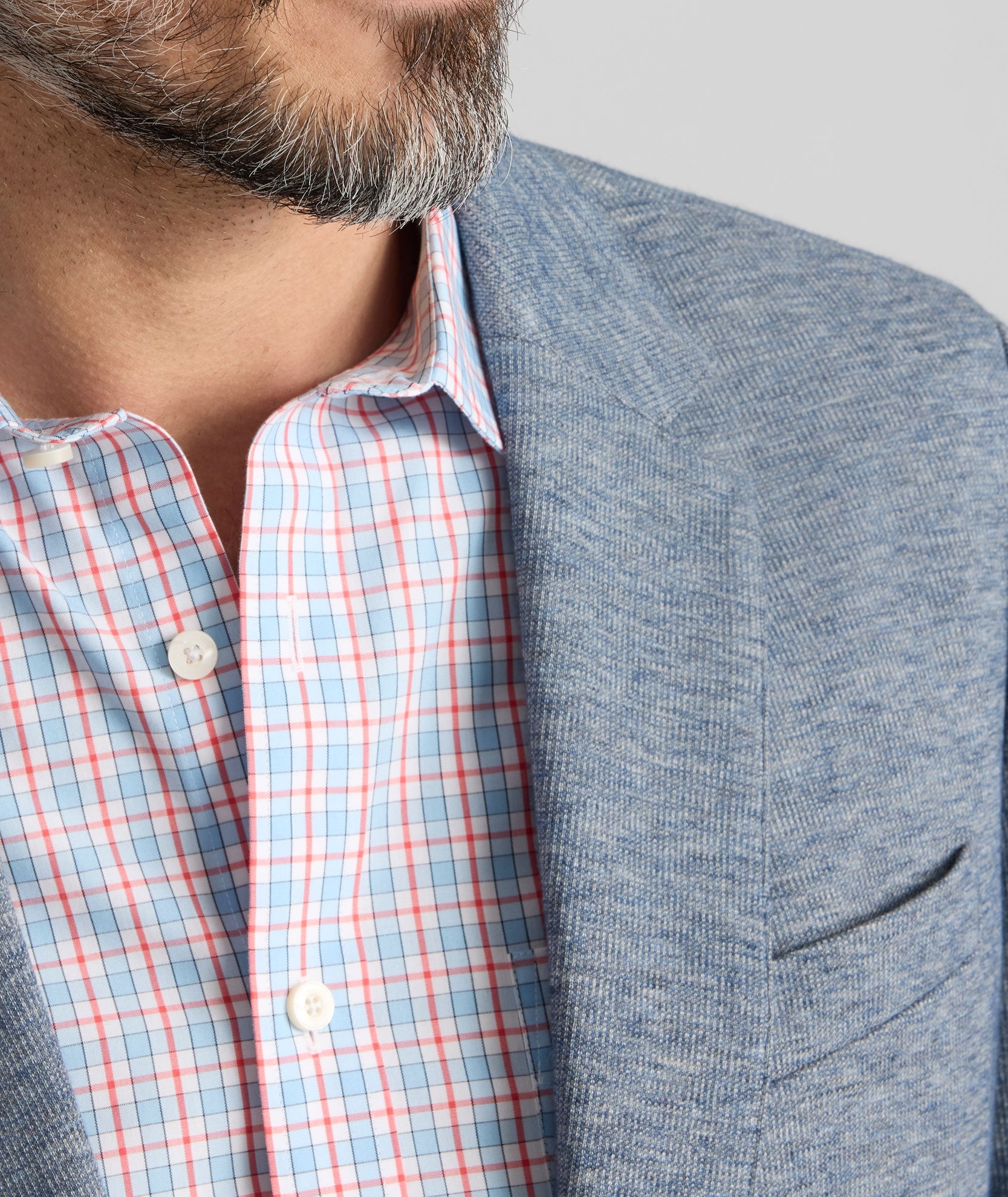UNTUCKit Italian Cotton-Blend Knit San Oro Sport Coat Blue
