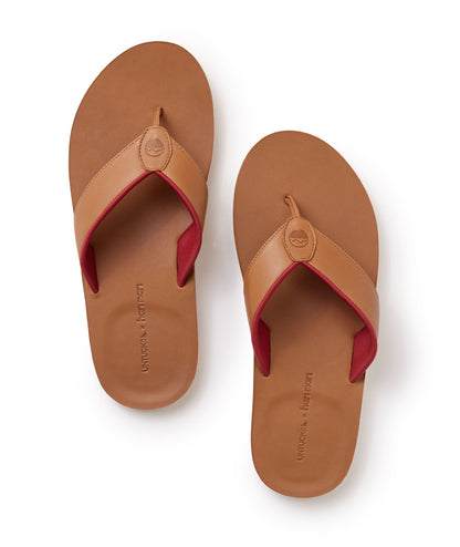 UNTUCKit Hari Mari Flip-Flops Tan