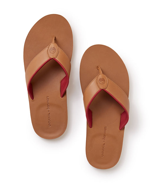 UNTUCKit Hari Mari Flip-Flops Tan