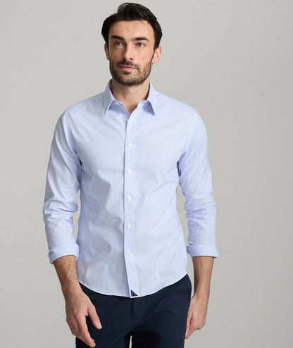 UNTUCKit Wrinkle-Free Bordeaux Shirt Blue & White Stripe