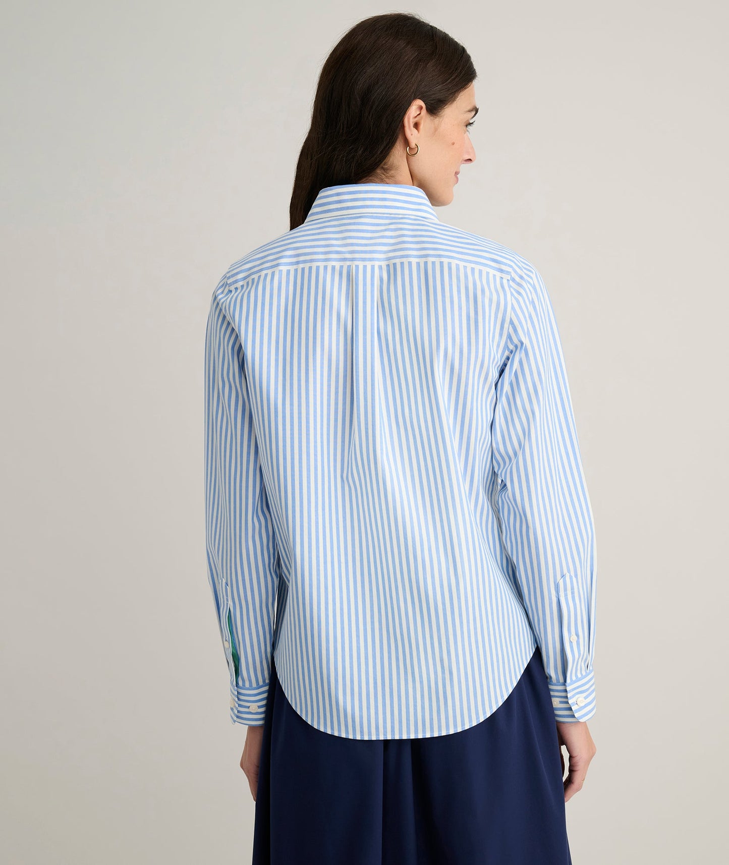 UNTUCKit Wrinkle-Free Classic Fit Isabella Shirt Blue & White Stripe