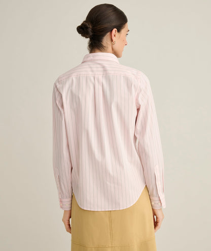 UNTUCKit Wrinkle-Free Classic Fit Isabella Shirt Pink & Green Stripe