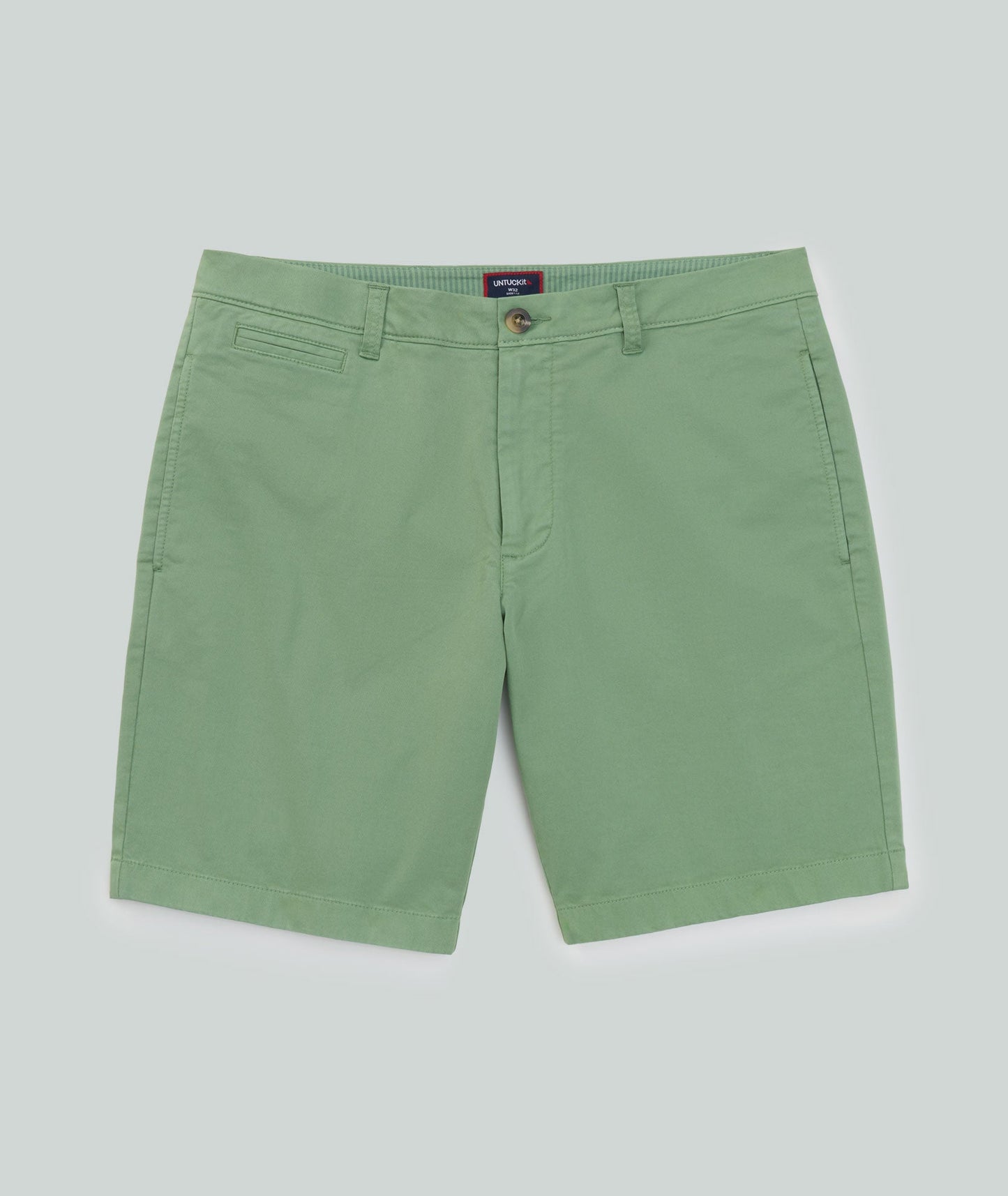 UNTUCKit 9" Stretch Chino Shorts Garment Dyed Green