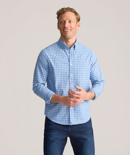UNTUCKit Performance Mayberry Shirt Blue Check
