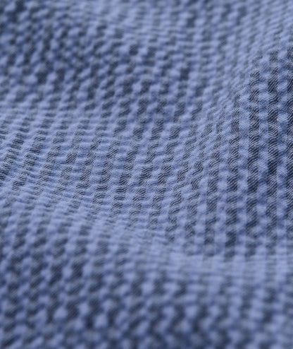 UNTUCKit Performance Seersucker Short-Sleeve Shirt Tonal Navy Stripe