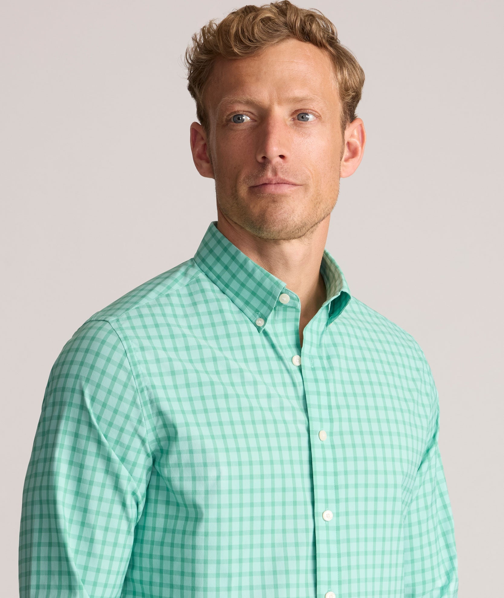 UNTUCKit Performance Mayberry Shirt Green Check